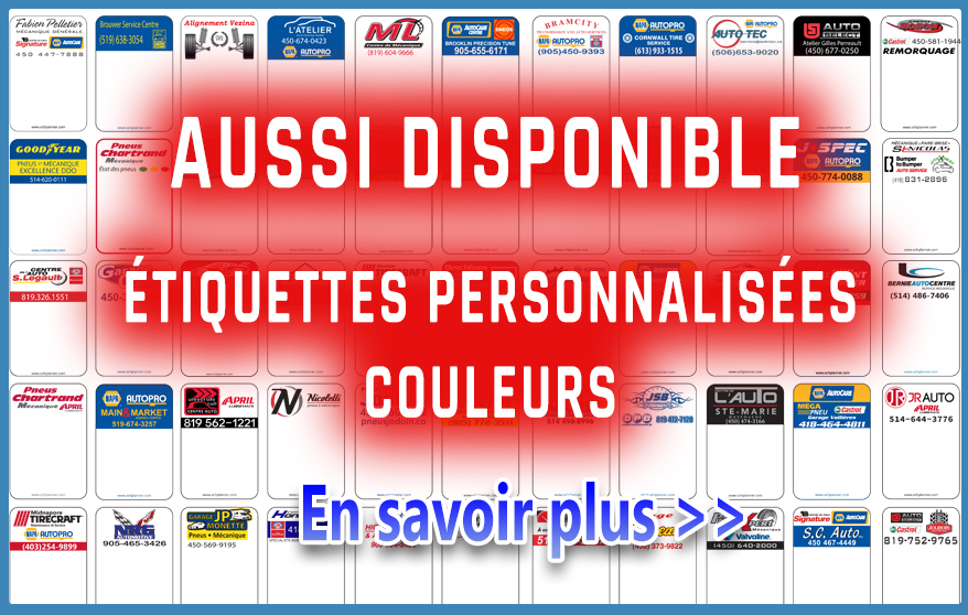 5000 étiquettes personnalisées avec encre